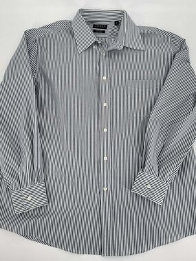 Ralph Lauren Men’s Navy and White Stripe Dress Shirt